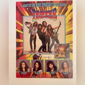 Trixtor Band Pinup - Vintage Rock Graphic in Red & Yellow